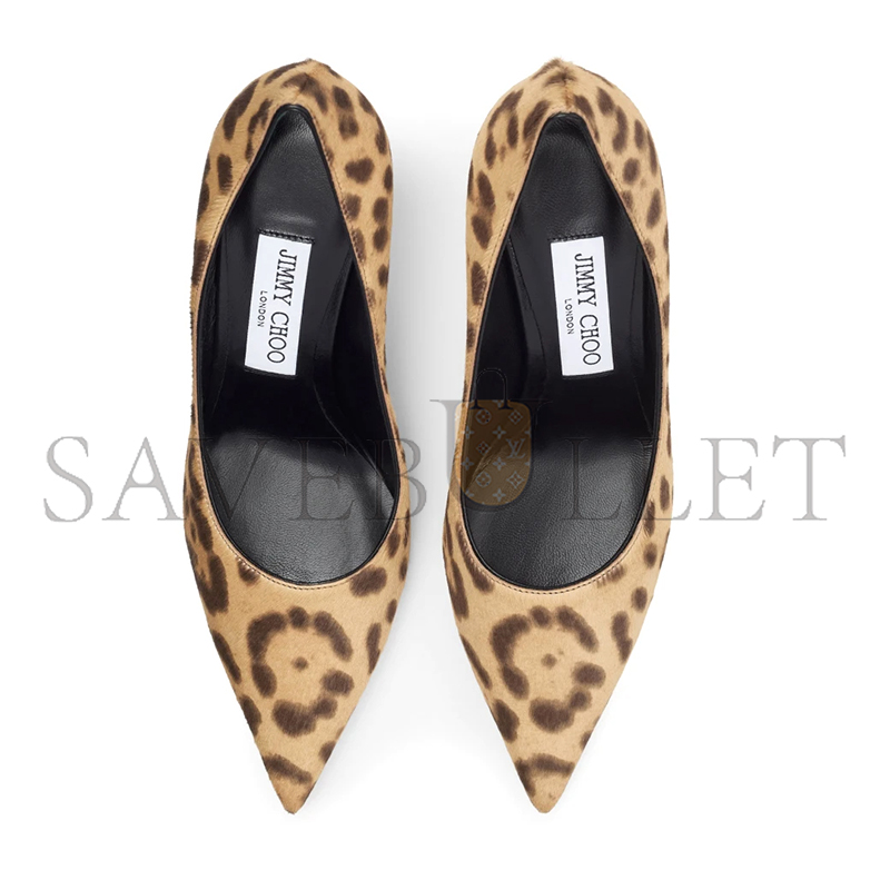 Ji*y Ch* love 85 natural leopard print pony pumps love85lop